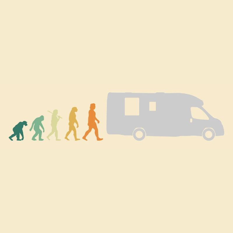 Camping Pensioner Retro Style - Evolution Grandpa