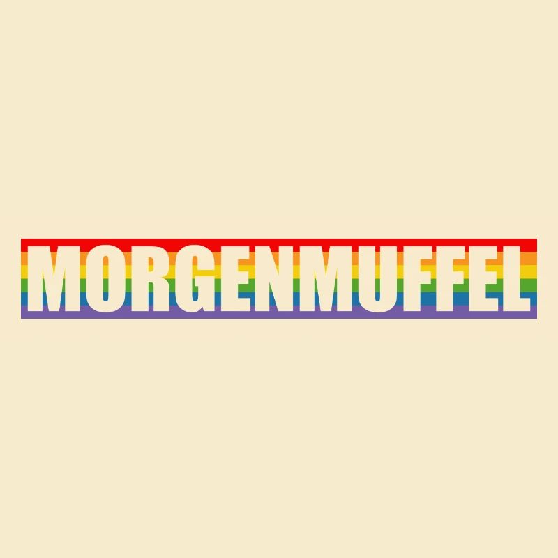 Morgenmuffel regenbogen Silhouette