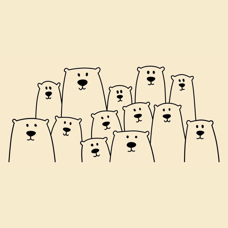 Lustige Eisbären oder Bären