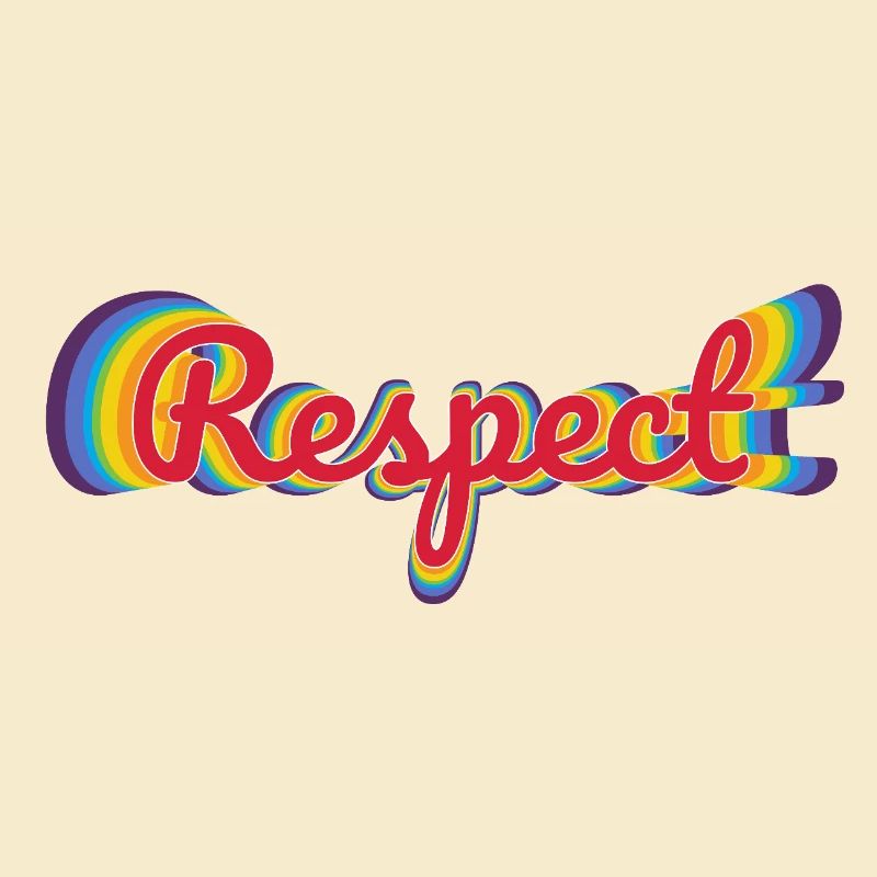 Respekt im Regenbogen-Design