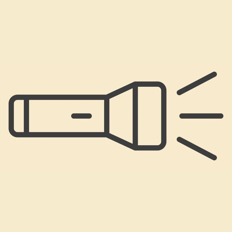 Flashlight Line Icon