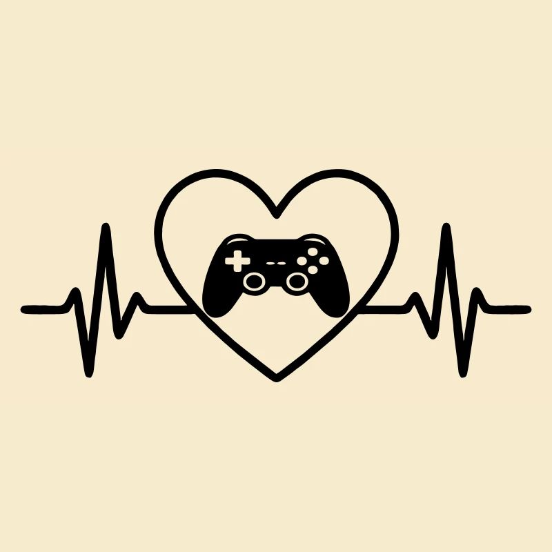 Videospiel Controller Herz Gamer