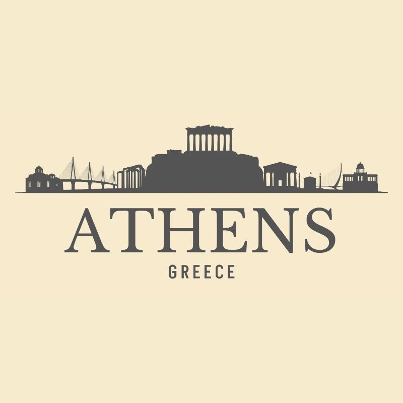 Athènes Grèce, silhouette d’Athènes