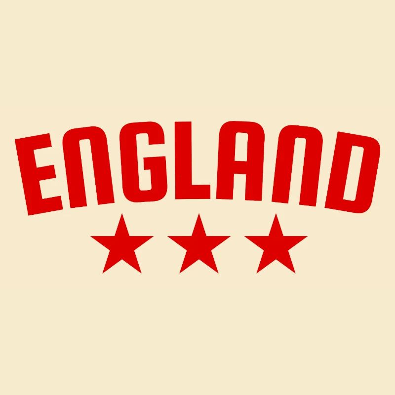 England 3 Sterne Design Rot