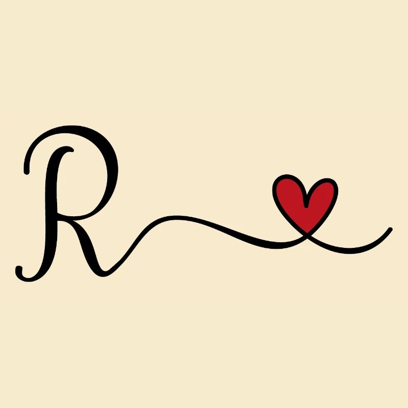 Buchstabe R Monogramm