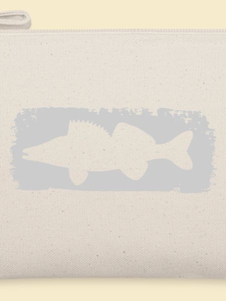 Zander im Farbstrich - grau