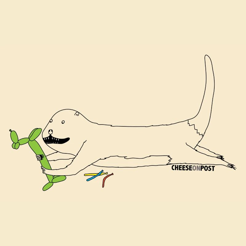 Otter mit Luftballons