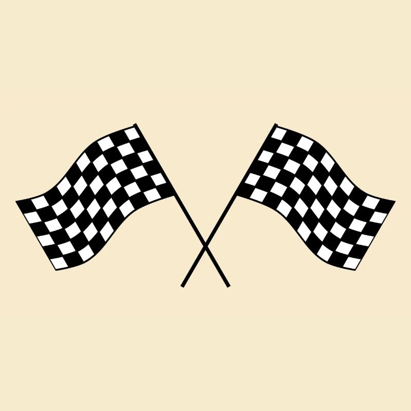 Drapeau à damier d’arrivée Flag Race End end station Idea