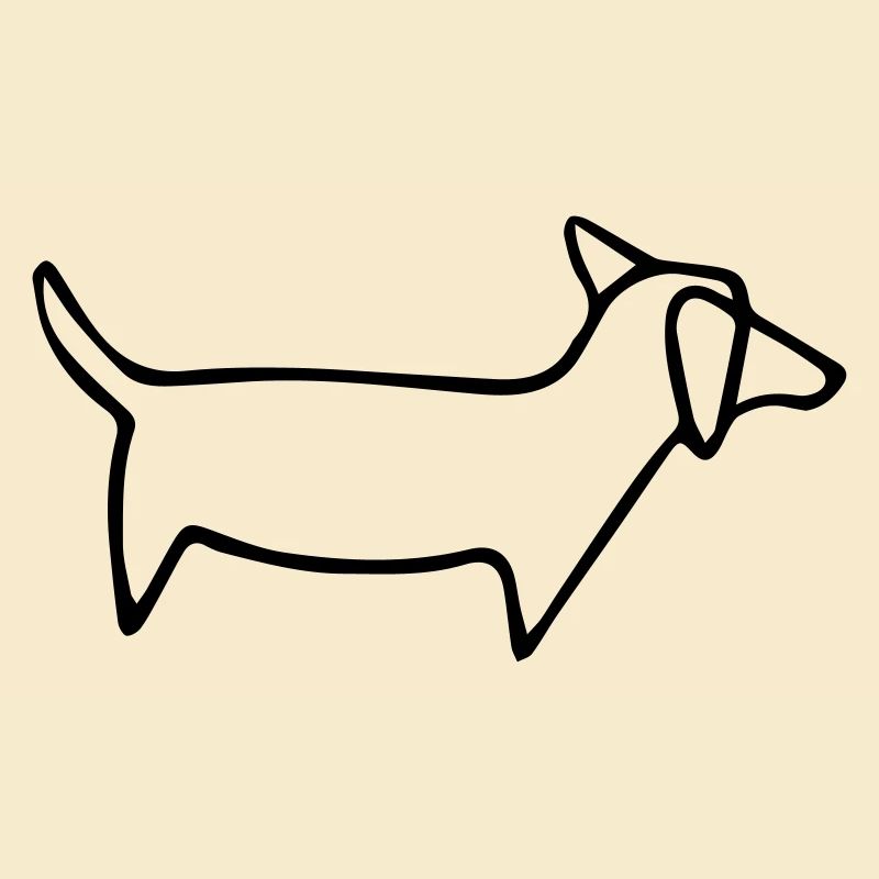 Teckel minimalisme dessin