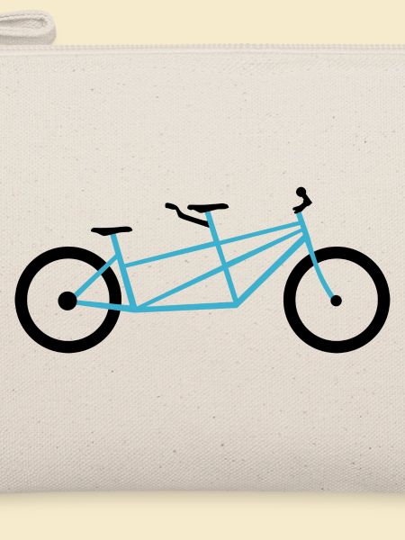 Tandem Rad Fahrrad blau