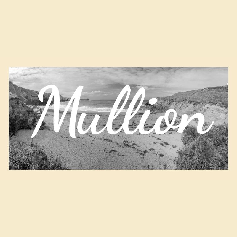 Retro Lettering at Mullion Harbor Cornwall UK