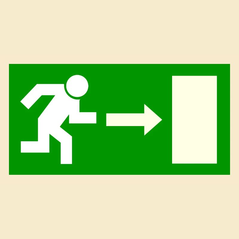Exit sign template to personalize