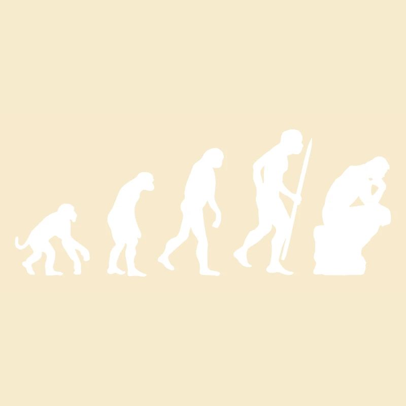 Évolution du penseur philosophie philosophe drôle