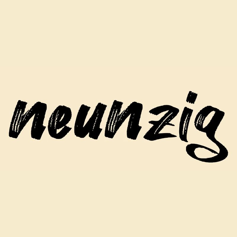 Neunzig Schriftzug