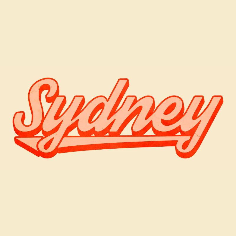 Sydney Retro Script Logo