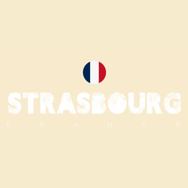 Strasbourg Distressed Flag Typography