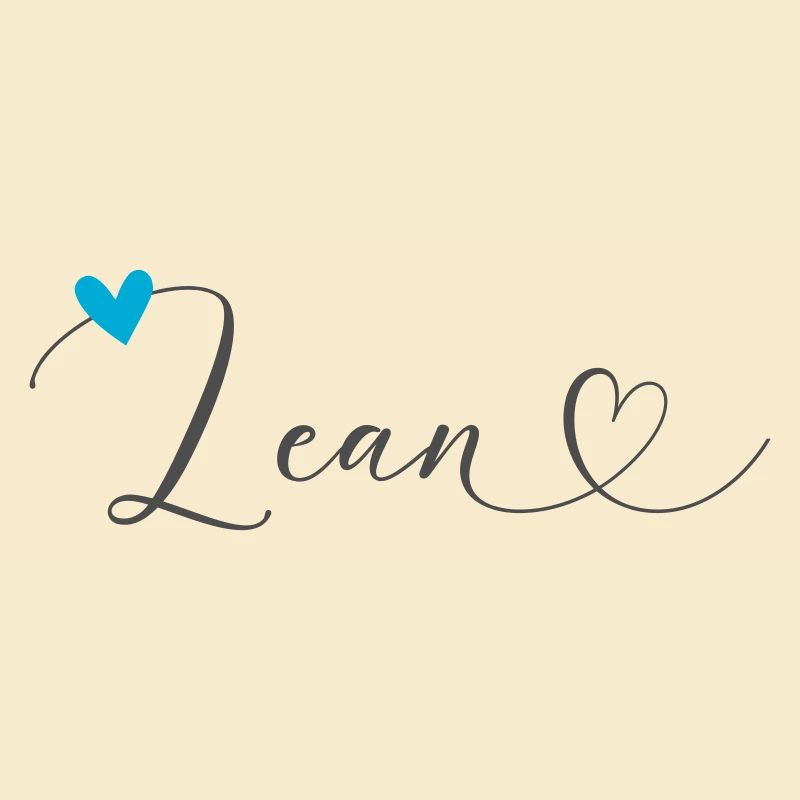 Lean Name First Name Calligraphy Heart