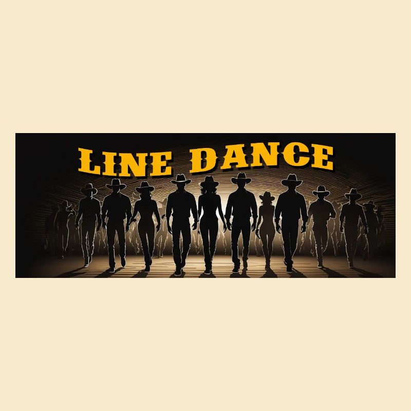 Line Dance Gruppe beim Tanzen