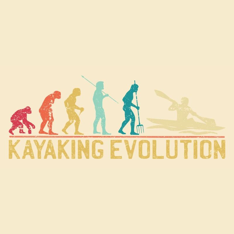 Kayaking Evolution Illustration