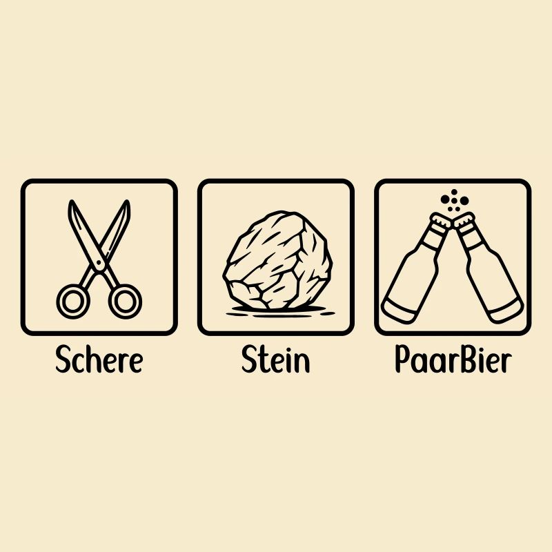 Ciseaux Papier Pierre - Paire de Bières