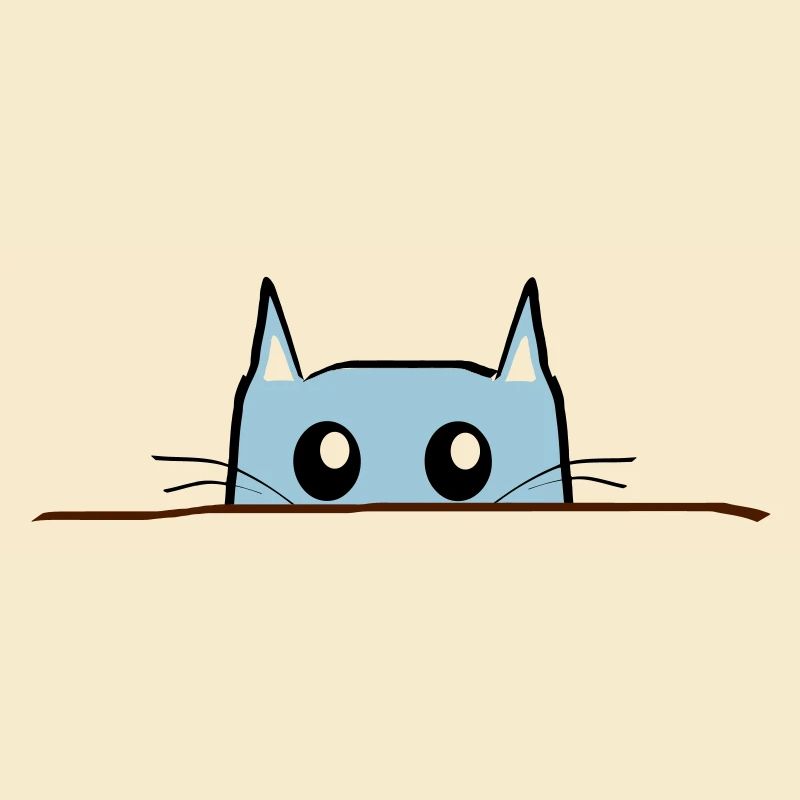 Katze Comic Tisch