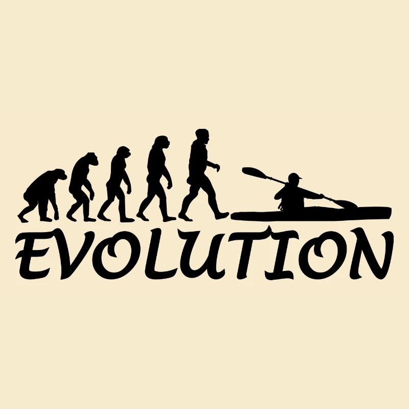 Evolution kayak canoe canoeists paddle gift idea