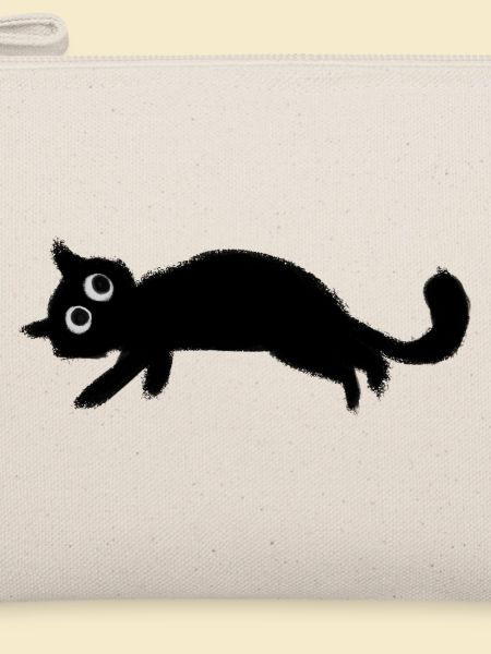 Schwarze Katze Charbo Ruhe