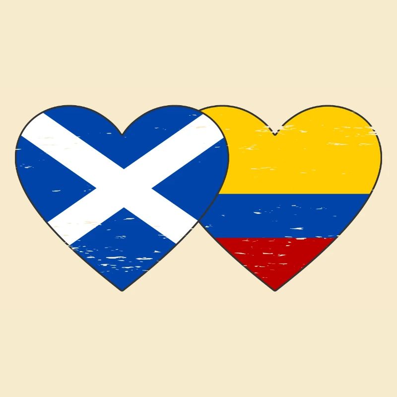 Ecosse Colombie Drapeau Coeur Utilisé