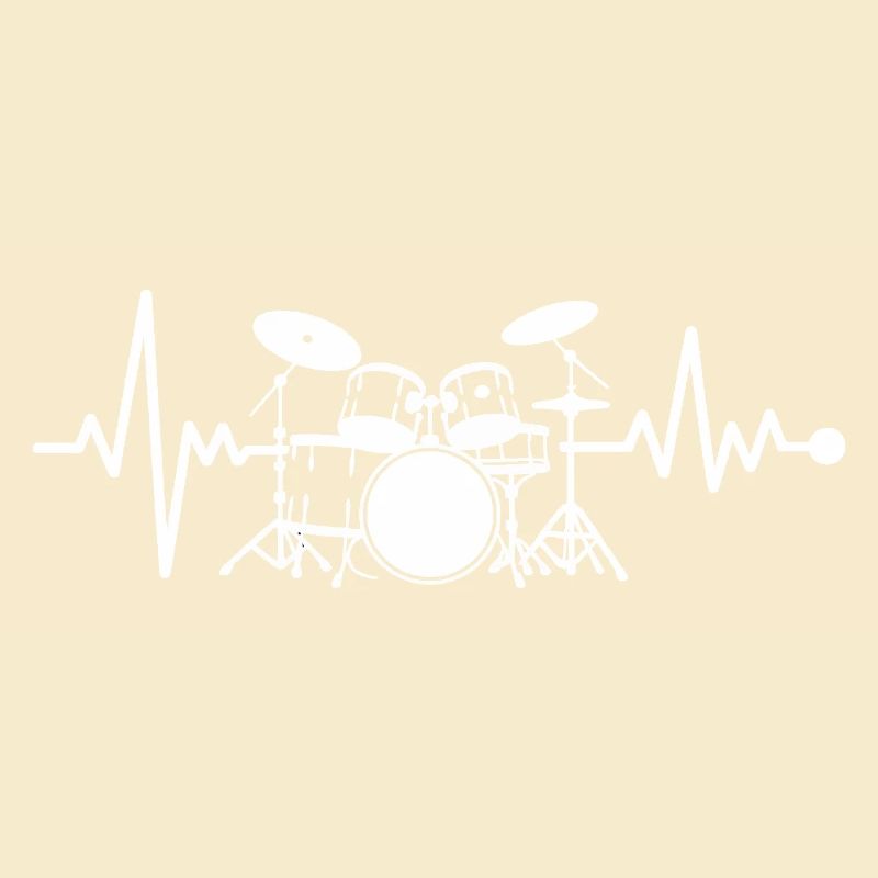 Herzschlag Drumset Kunst