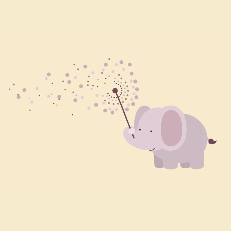 Elefant mit Pusteblume