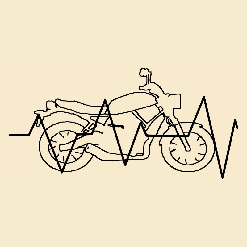 Motorrad Herzfrequenz Geschenk Geschenkidee