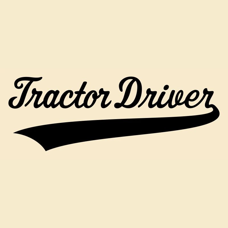 Traktorfahrer – Beschriftung (Farmer / Schwarz)