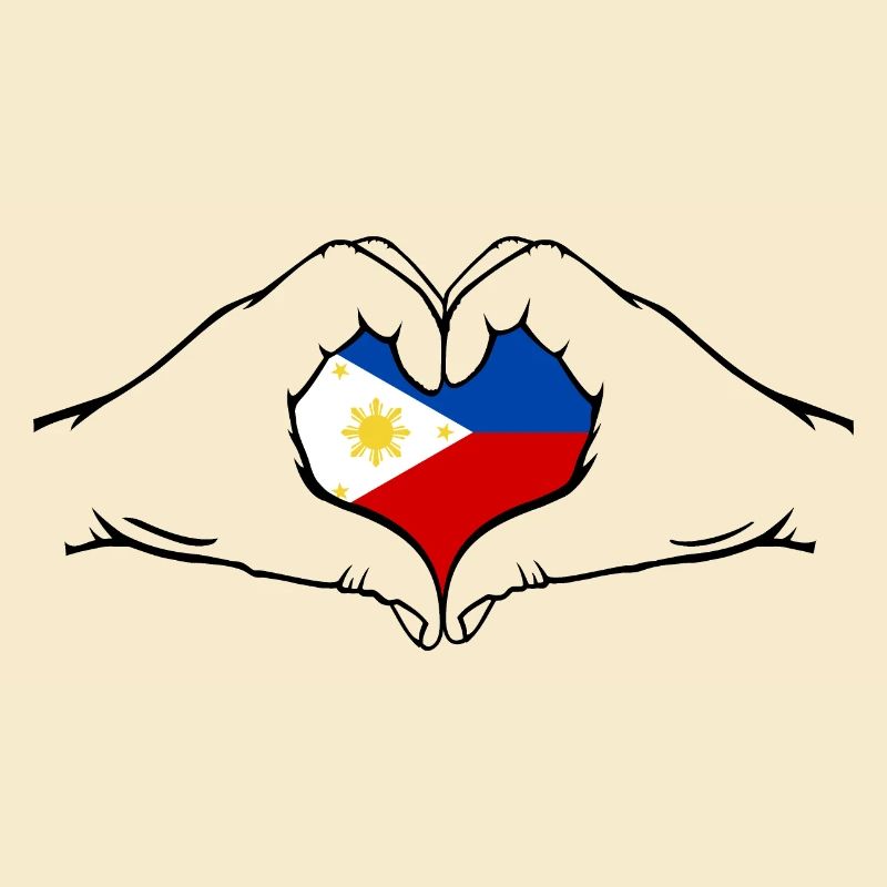 Drapeau des Philippines en forme de coeur