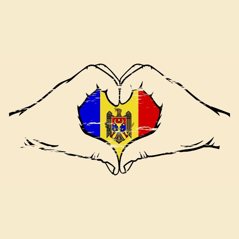 Drapeau Vltava en forme de cœur utilisé