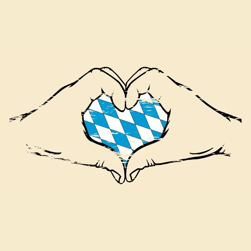 Drapeau de Bavière Aiguilles Forme de coeur Utilisé