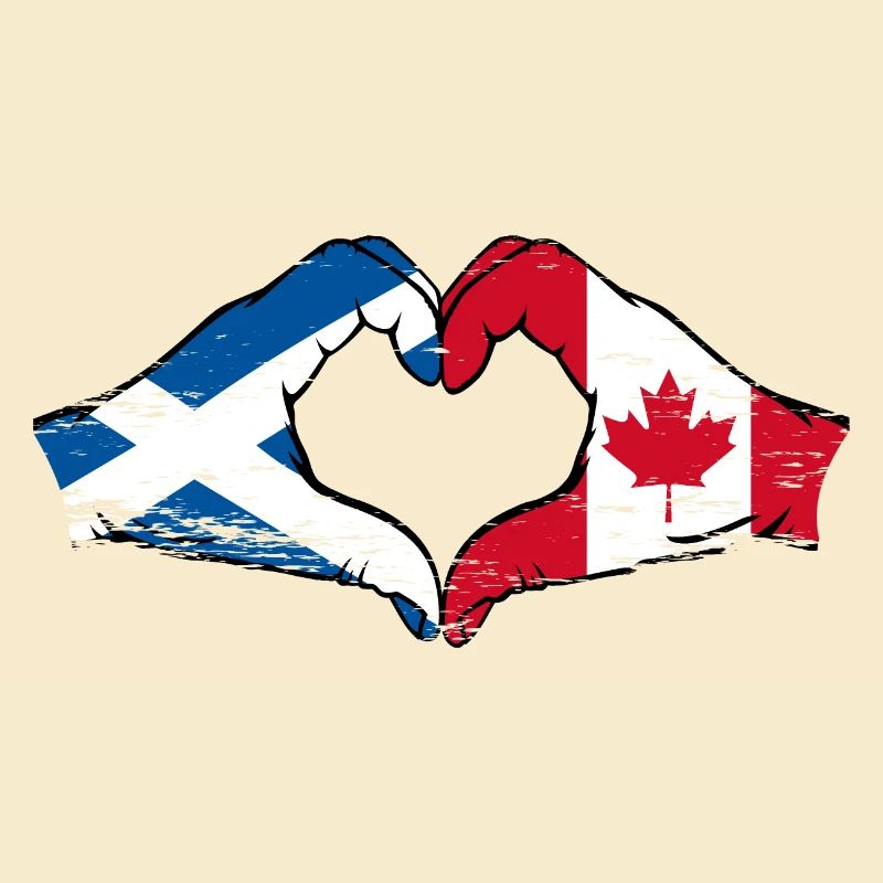 Écosse Canada mains en forme de coeur utilisé