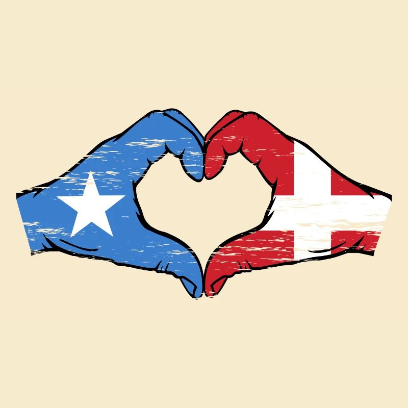 Somalie Danemark drapeau mains forme de coeur utilisé