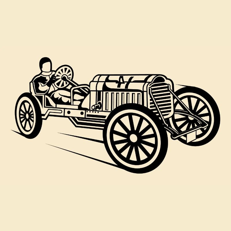 Voiture de course classique 01_schwarz