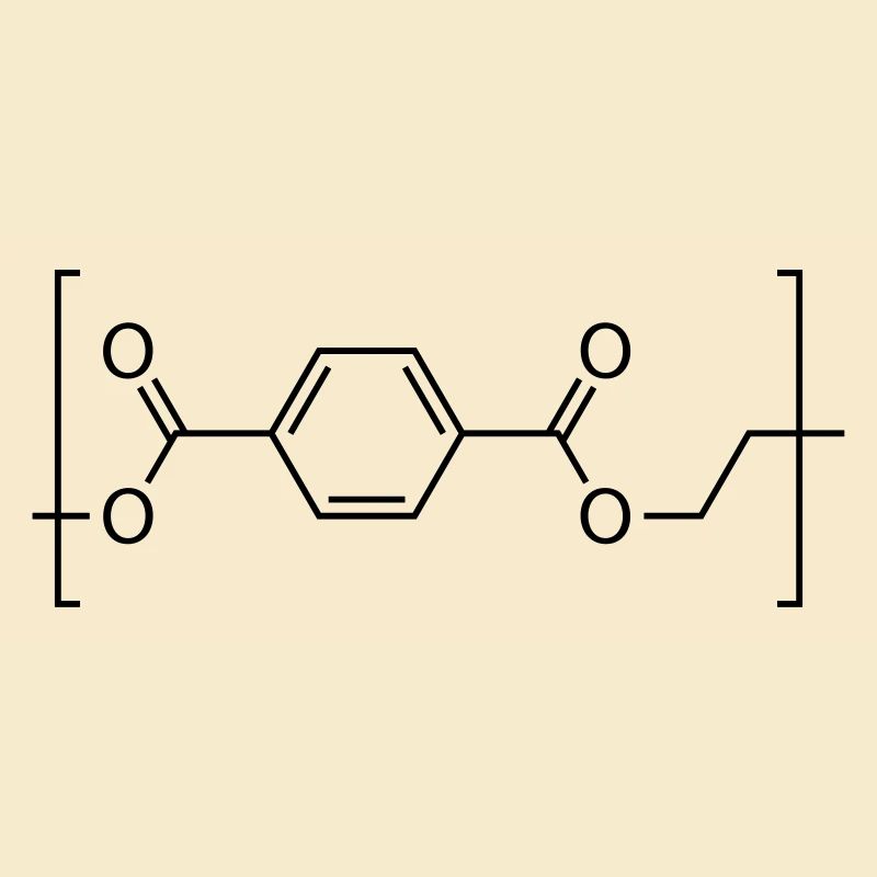 Polyethylene terephthalate (PET) molecule.