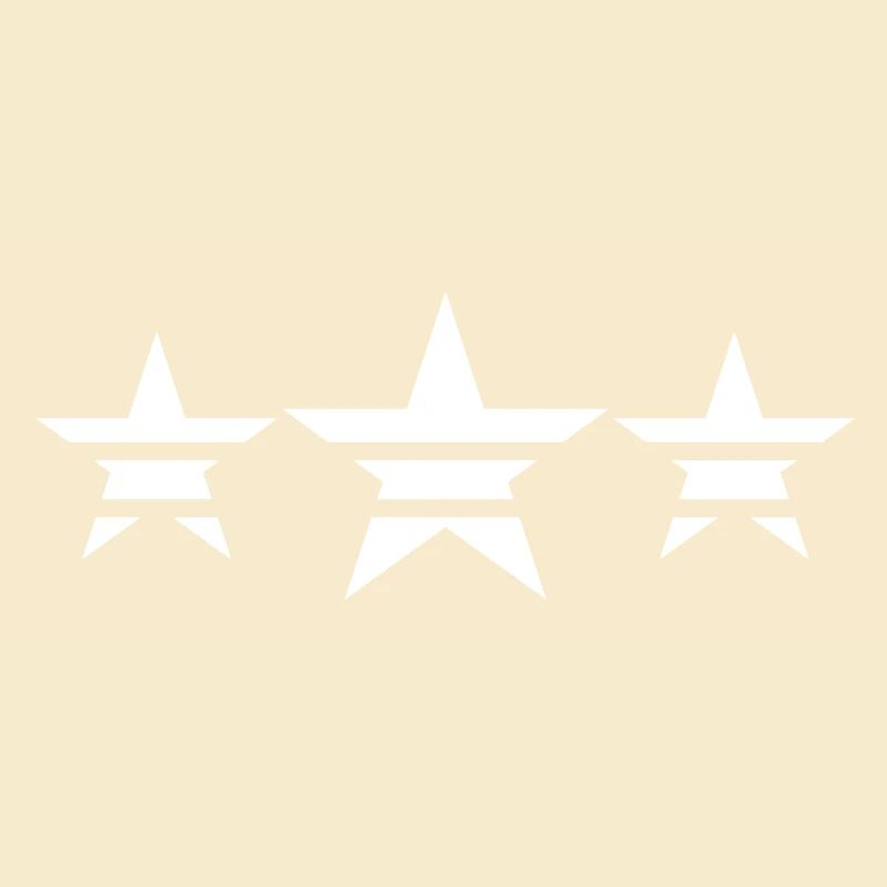 Three stars with stripes