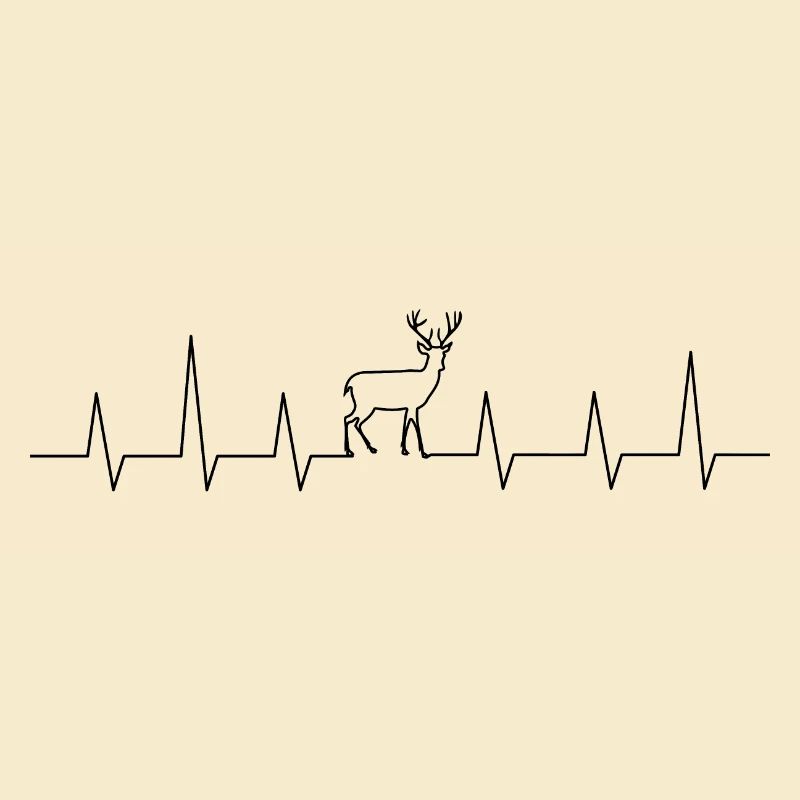 Deer heart line palpitations pulse gift animals