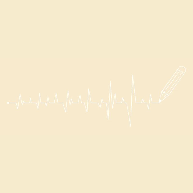 Dessin au trait au crayon ECG