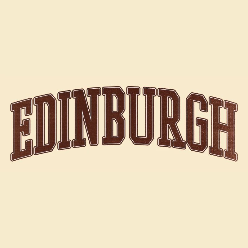 Edinburgh Bogen-Stil Varsity Schriftzug