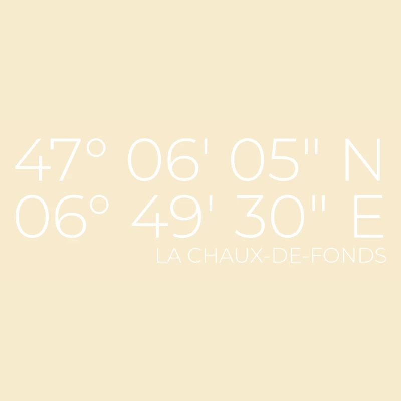 Coordinates La Chaux-de-Fonds