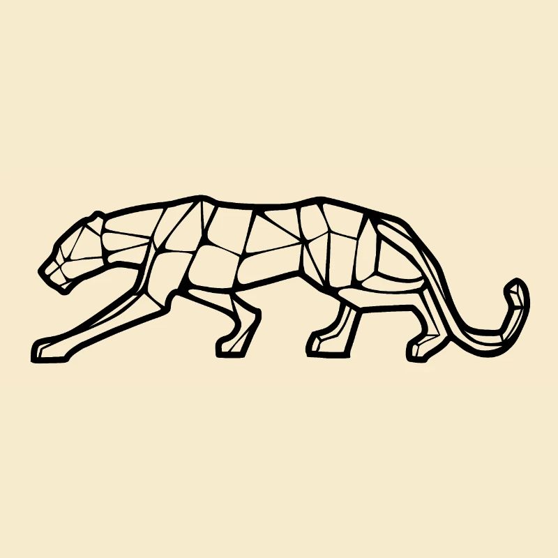 Geometrisches Design des Panthers