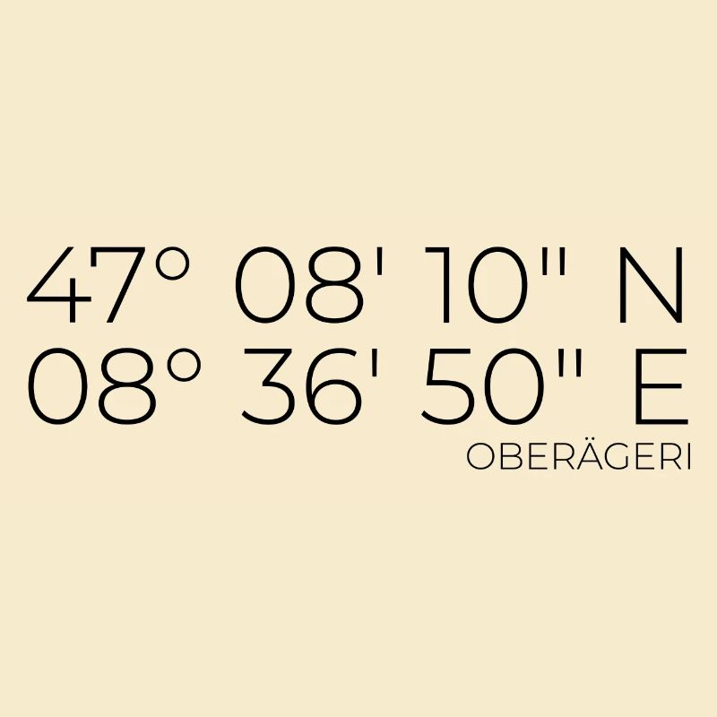 Coordinates Oberägeri Zug Switzerland