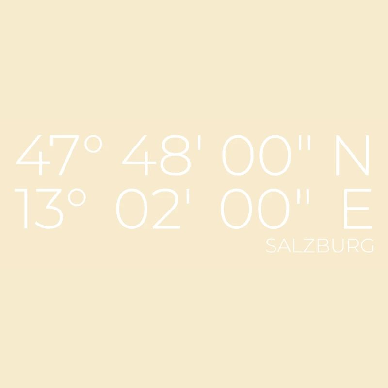Coordinates Salzburg, Austria