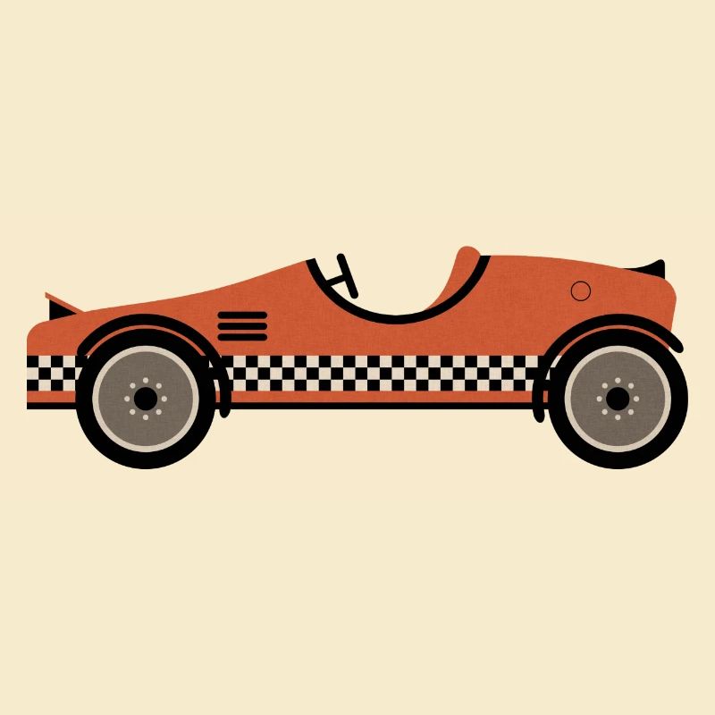 Voiture de course texturée rouge