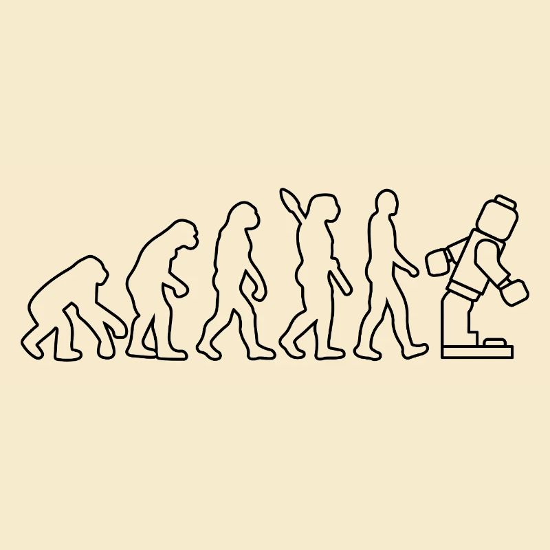 Klemmbaustein Evolution Menschheit Noppenbaustein