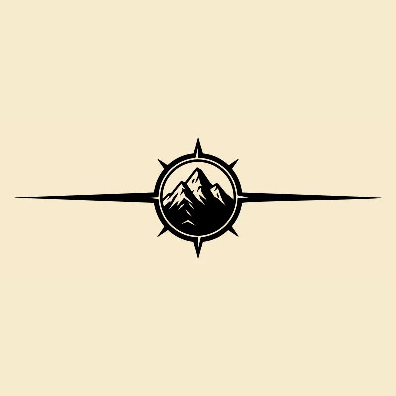 Kompass Symbol Berge